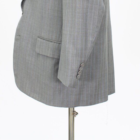 Tom James 44S 40x26 Gray Striped 2-Button Suit R458 - Picture 8 of 15